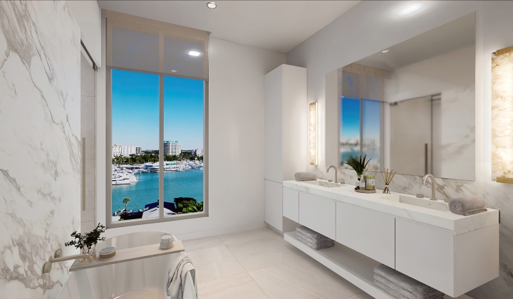 Rendering of Bathroom at Peninsula Sarasota