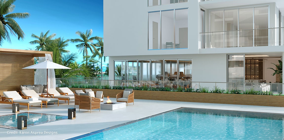 Peninsula Sarasota Pool rendering - Sarasota Realtors
